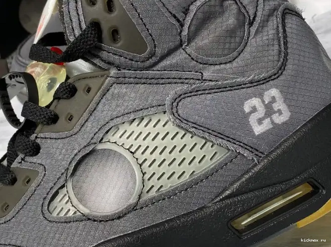 Rep MAX Air Jordan 5 Black CT8480-001 Off-White x 0619